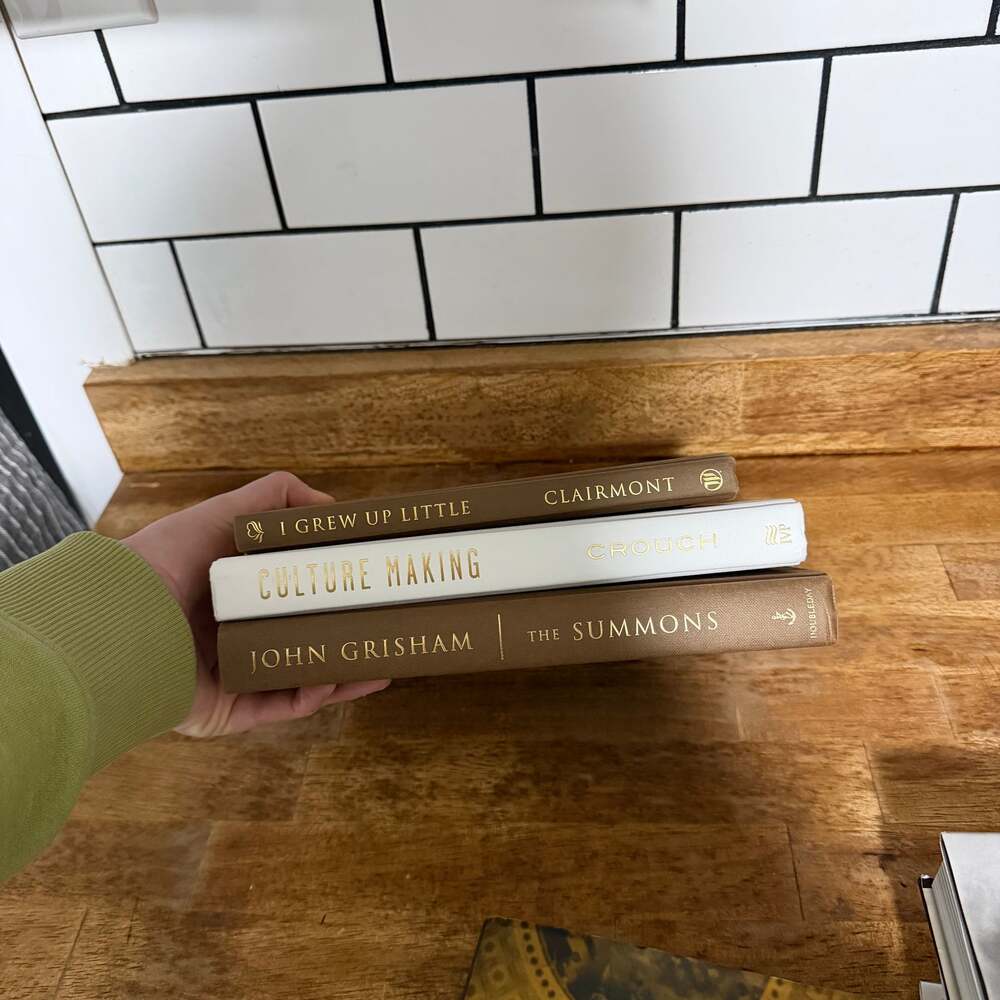 Neutral Aesthetic Decorative Book Stack (3 Books) for Shelf Styling